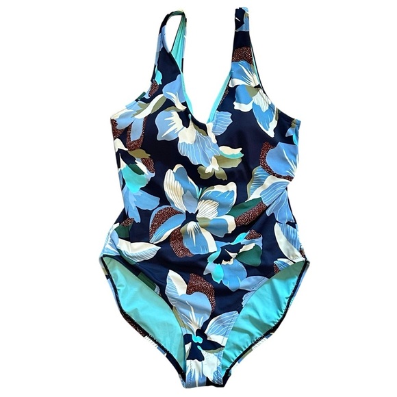 ATHLETA Seychelles One Piece Swimsuit in Hero Bloom Blue - Picture 9 of 9